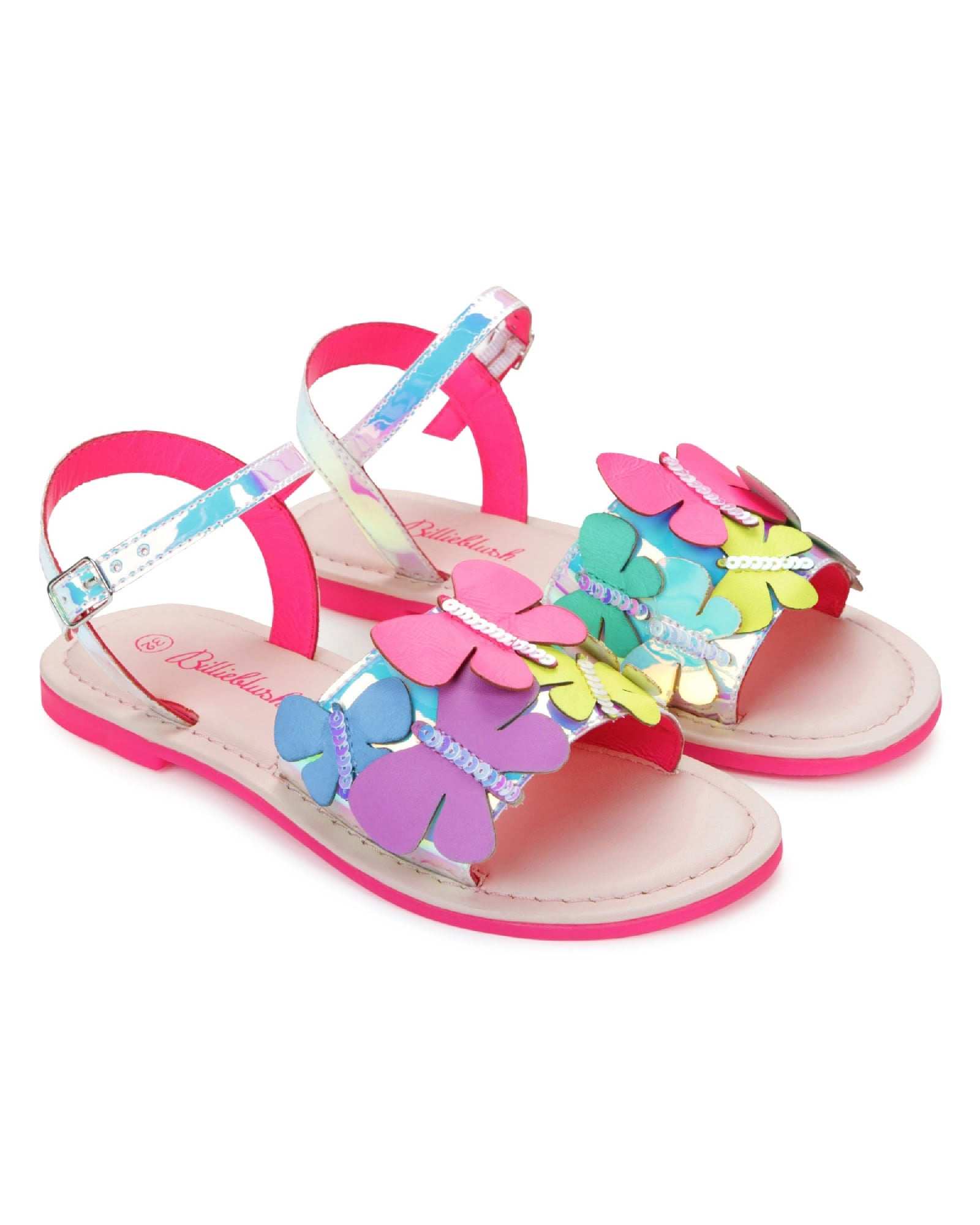 Leather butterfly sandals - Multicolor