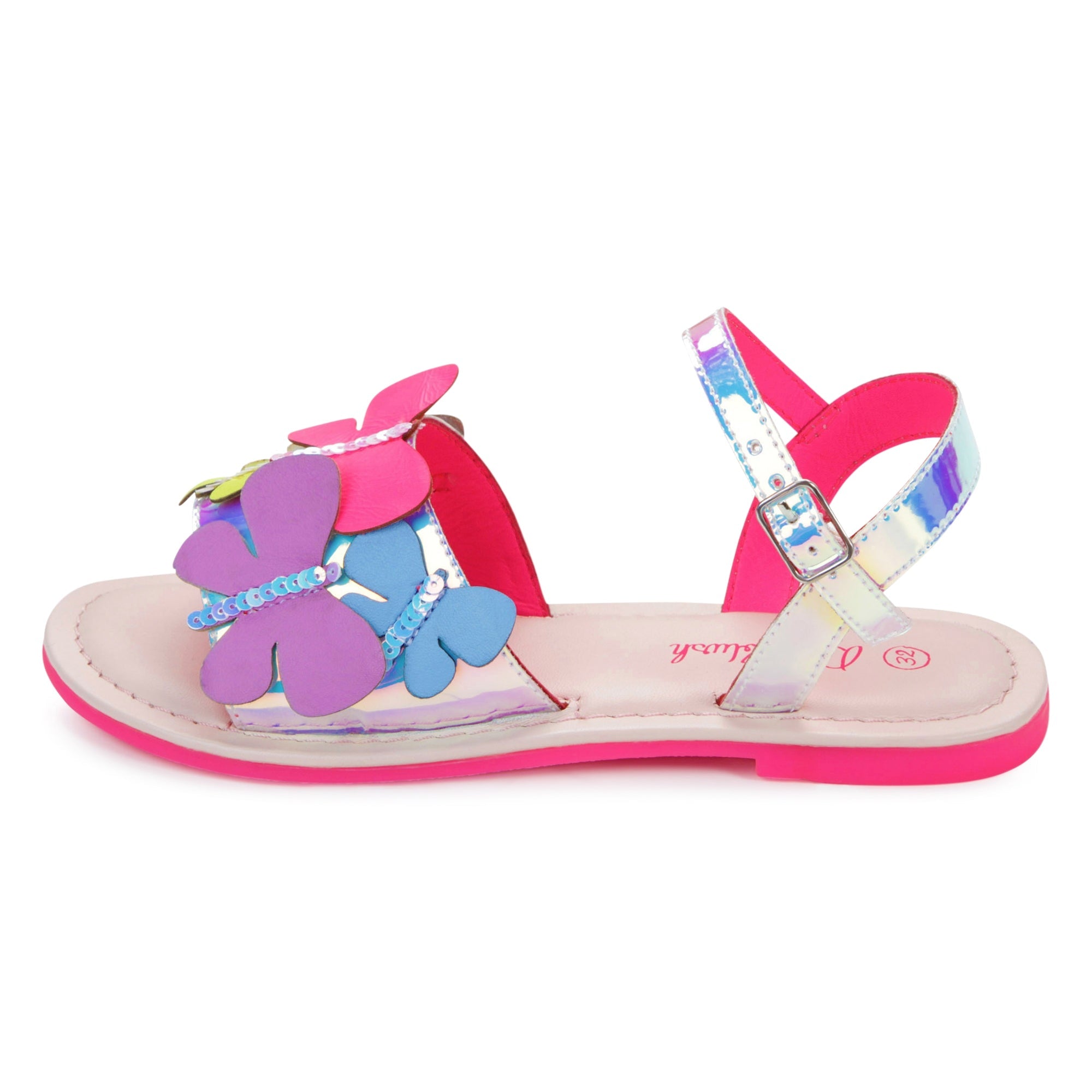 Leather butterfly sandals - Multicolor