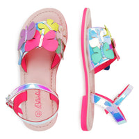 Leather butterfly sandals - Multicolor