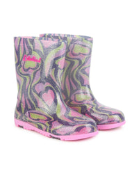 Bottes de pluie pailleté - Blue Indigo