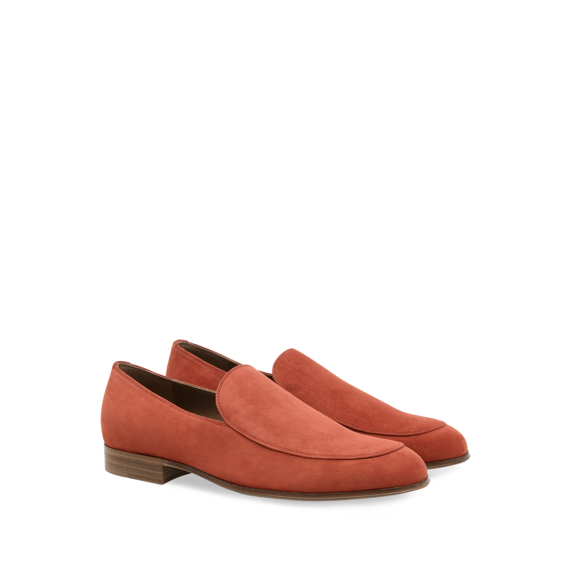 Mocassins Marcello 20 en daim - Rouge