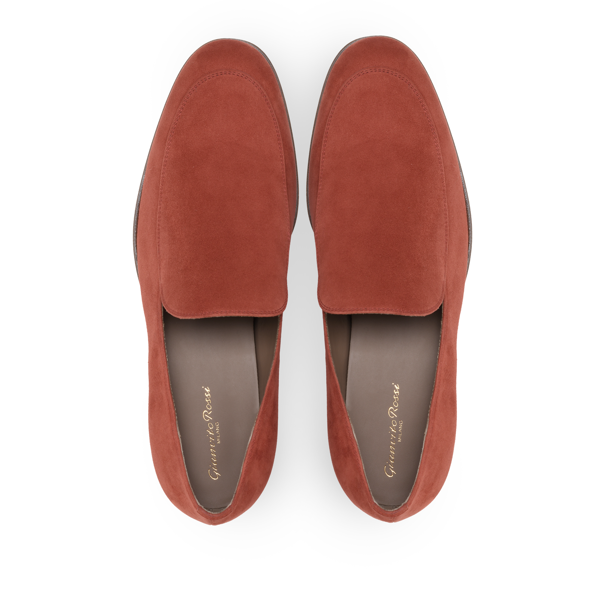 Mocassins Marcello 20 en daim - Rouge