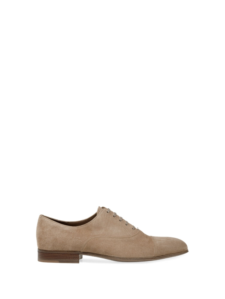 Derbies à laçets Vincent 20 en daim - Neutre