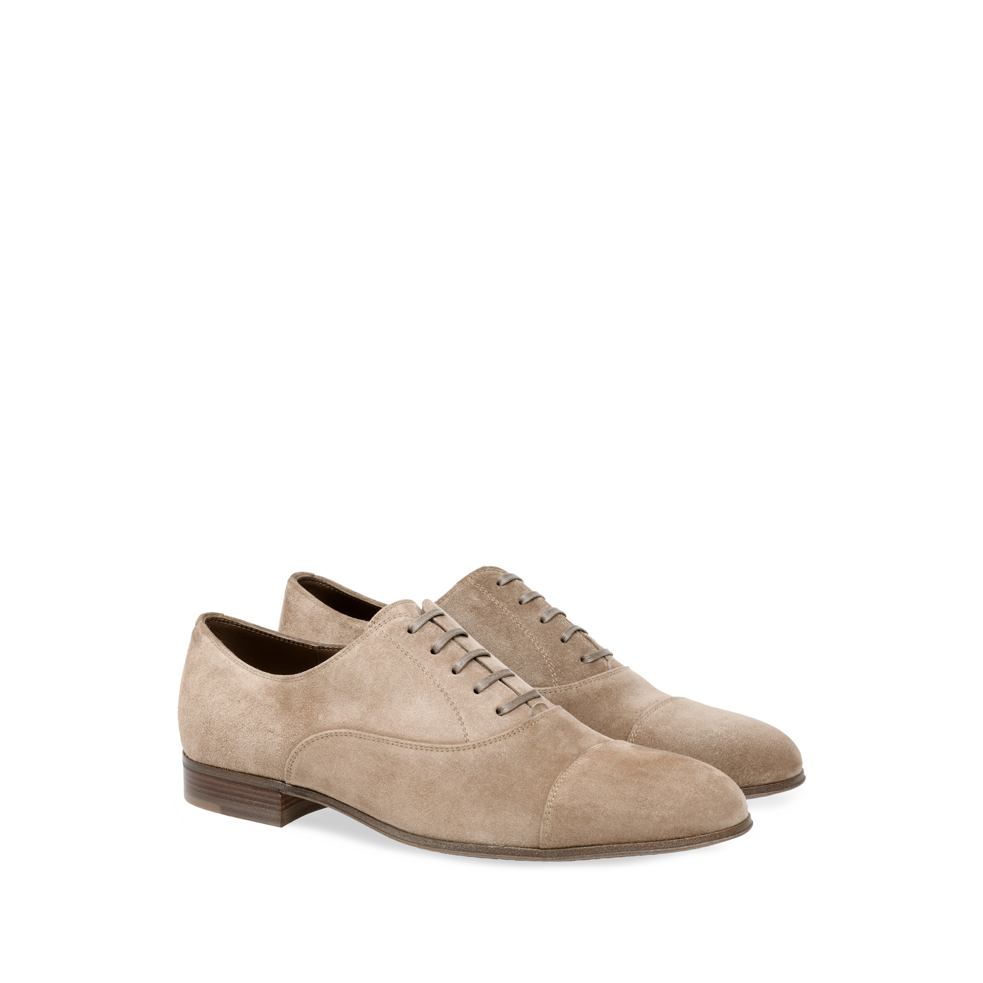Derbies à laçets Vincent 20 en daim - Neutre