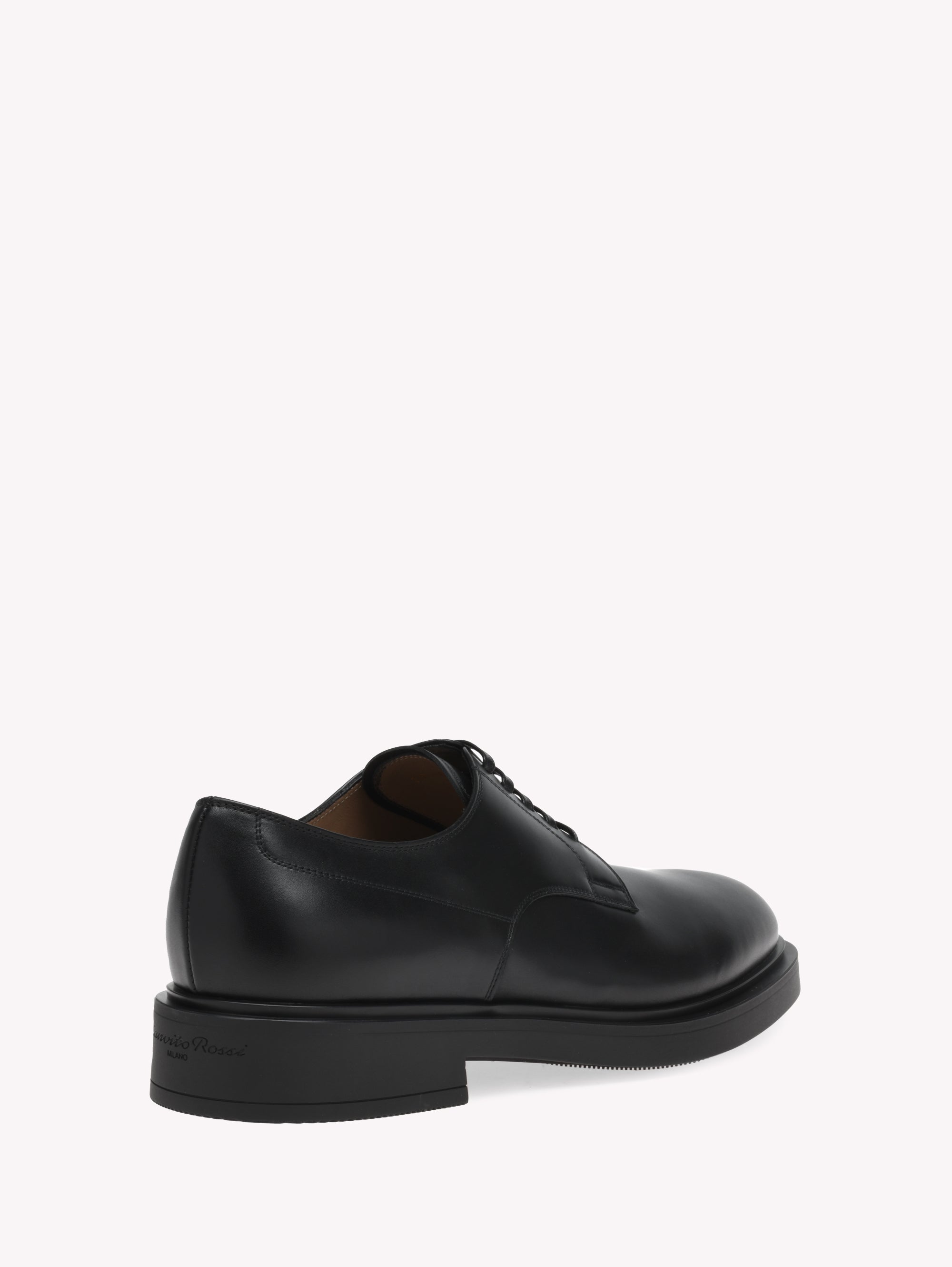 Derbies Oxford William en cuir lisse - Noir
