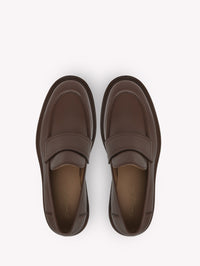 Mocassins Paul 20 en cuir lisse - Marron