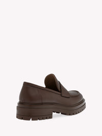 Mocassins Paul 20 en cuir lisse - Marron
