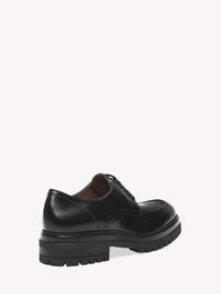 Derbies Oxford Kirk en cuir lisse - Noir