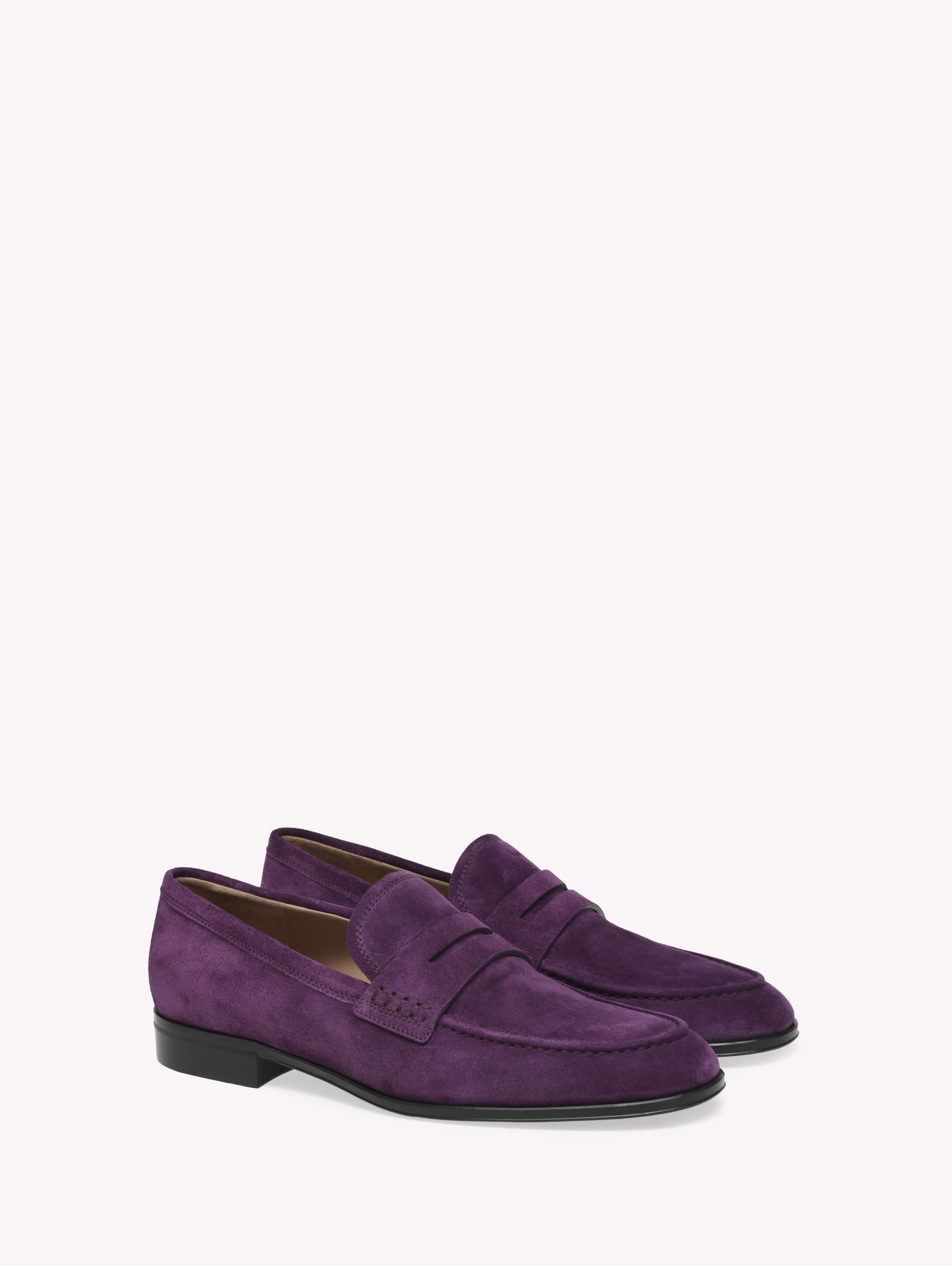 Mocassins George en daim - Pourpre