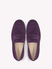 Mocassins George en daim - Pourpre