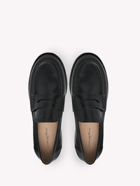Mocassins Michael en cuir lisse - Noir