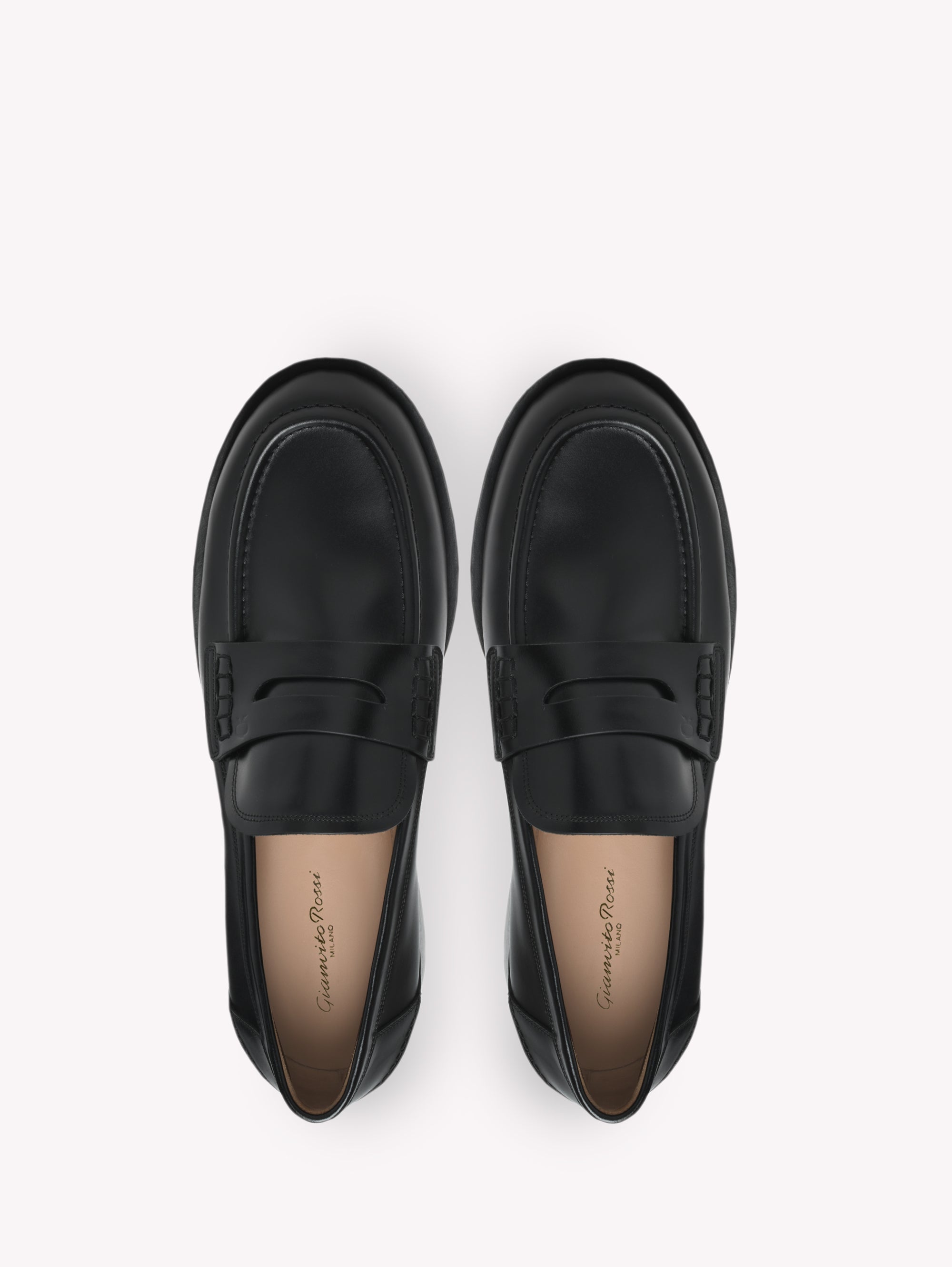 Mocassins Michael en cuir lisse - Noir