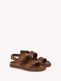 Sandales Bilbao en cuir lisse - Marron