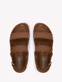 Sandales Bilbao en cuir lisse - Marron