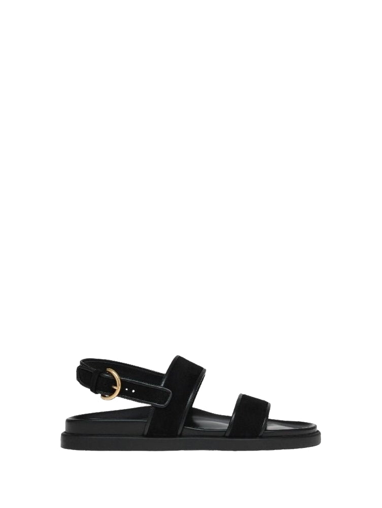 Sandales Bilbao en daim - Noir