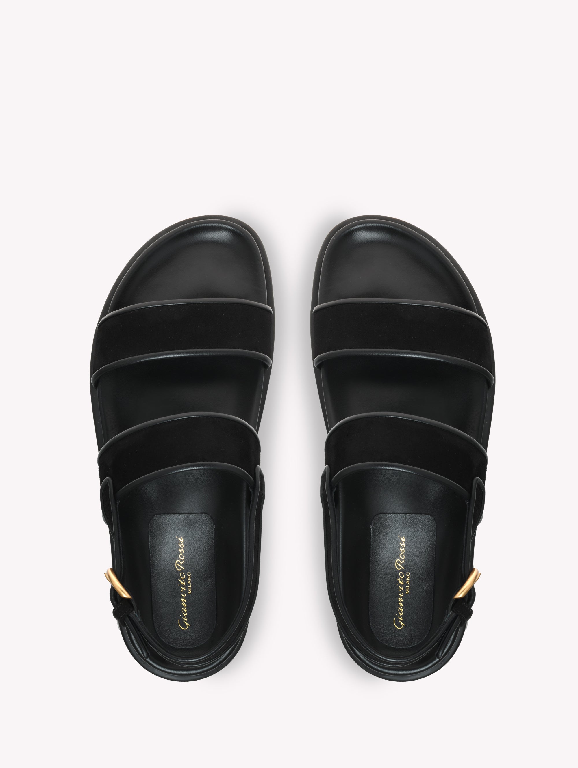 Sandales Bilbao en daim - Noir