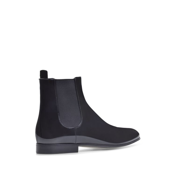 Bottines Alain en cuir verni - Noir