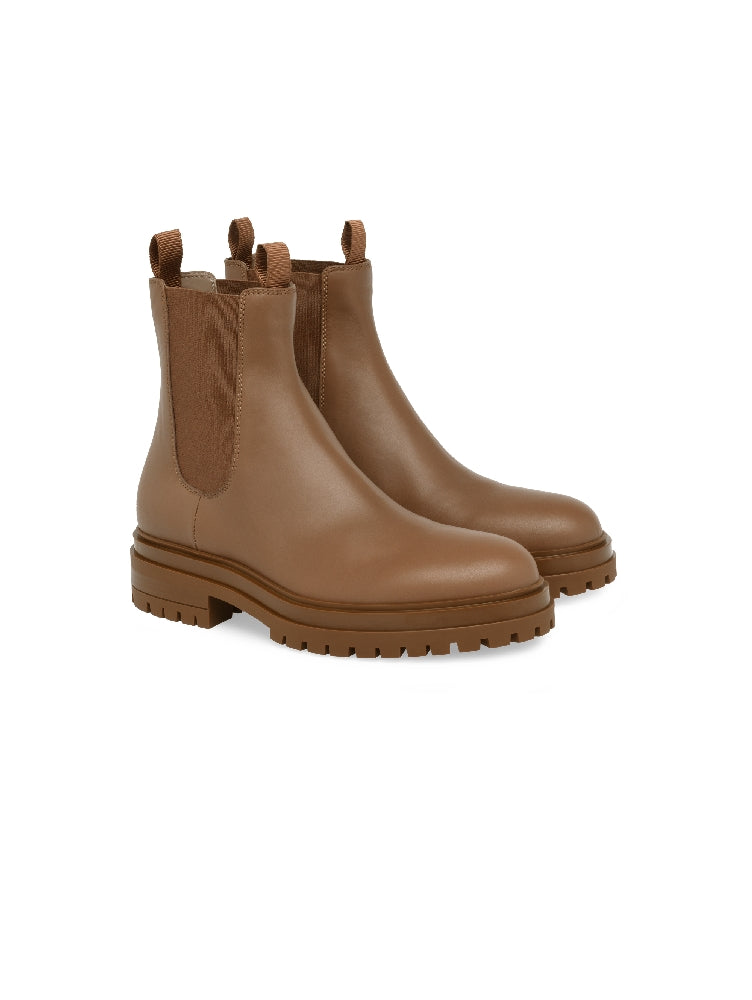 Chester ankle boots in smooth leather - Brown