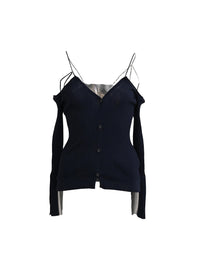 Cardigan Tordu à épaules dénudées - Dark Navy
