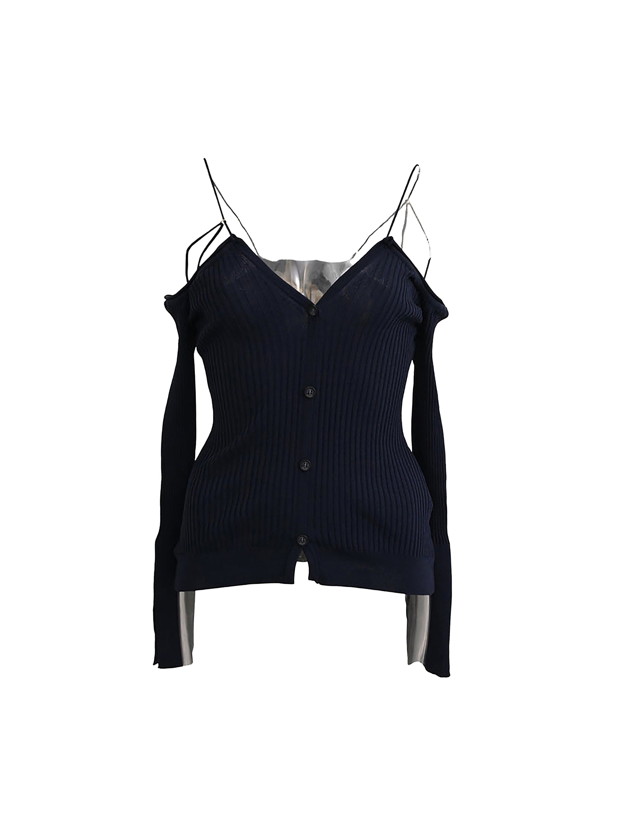 Cardigan Tordu à épaules dénudées - Dark Navy