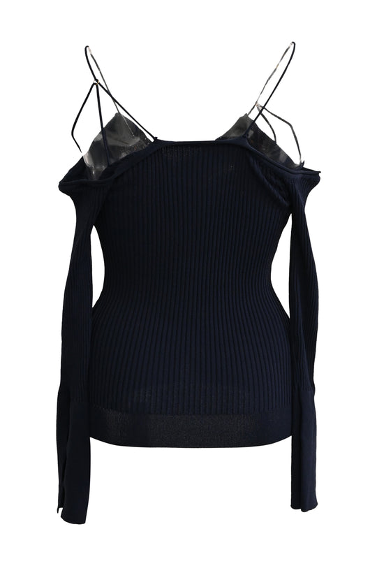 Cardigan Tordu - Dark Navy