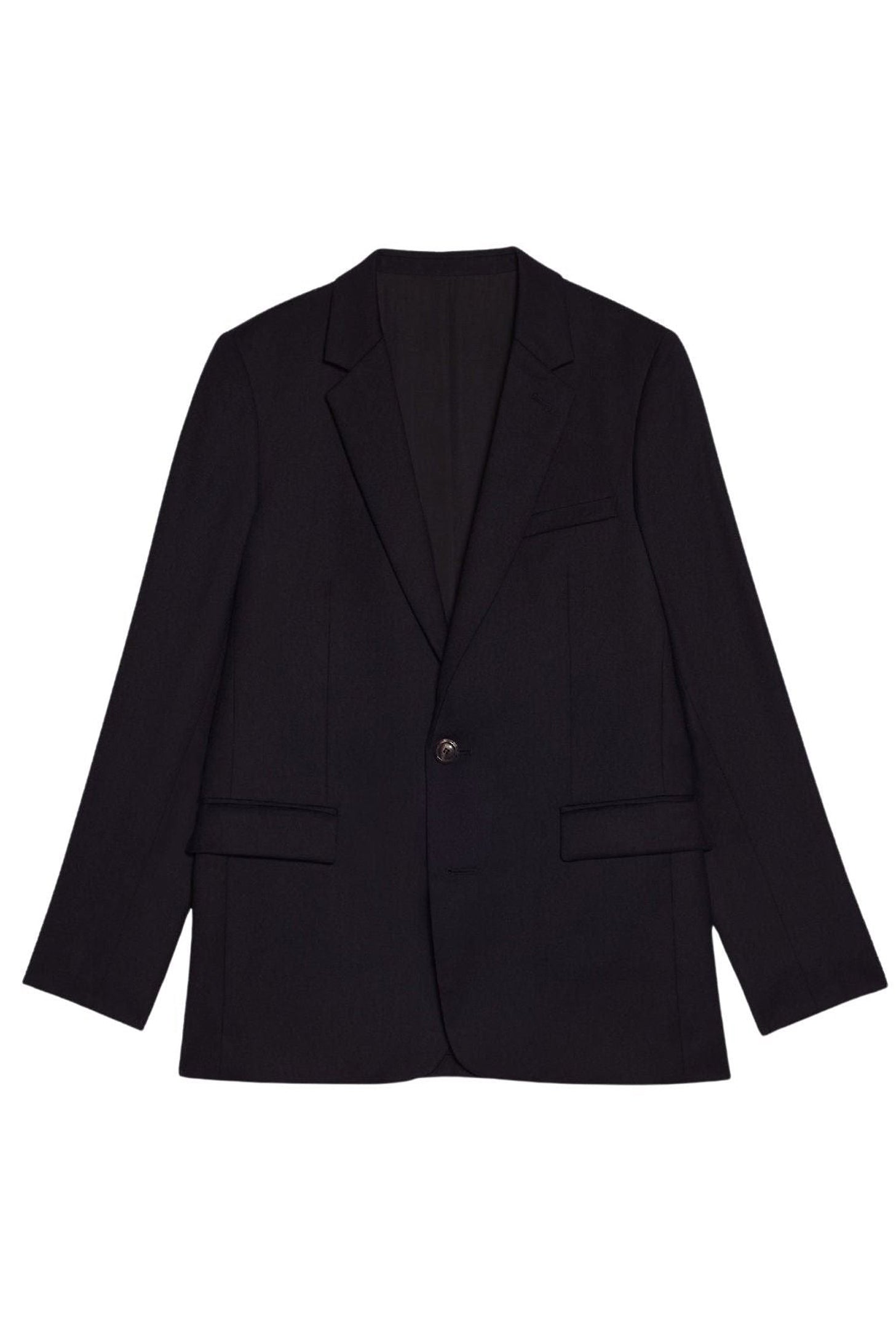 Veste deux boutons en laine - Black