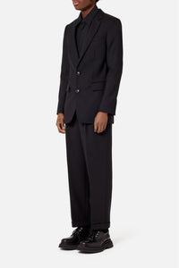 Veste deux boutons en laine - Black