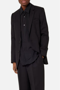 Veste deux boutons en laine - Black