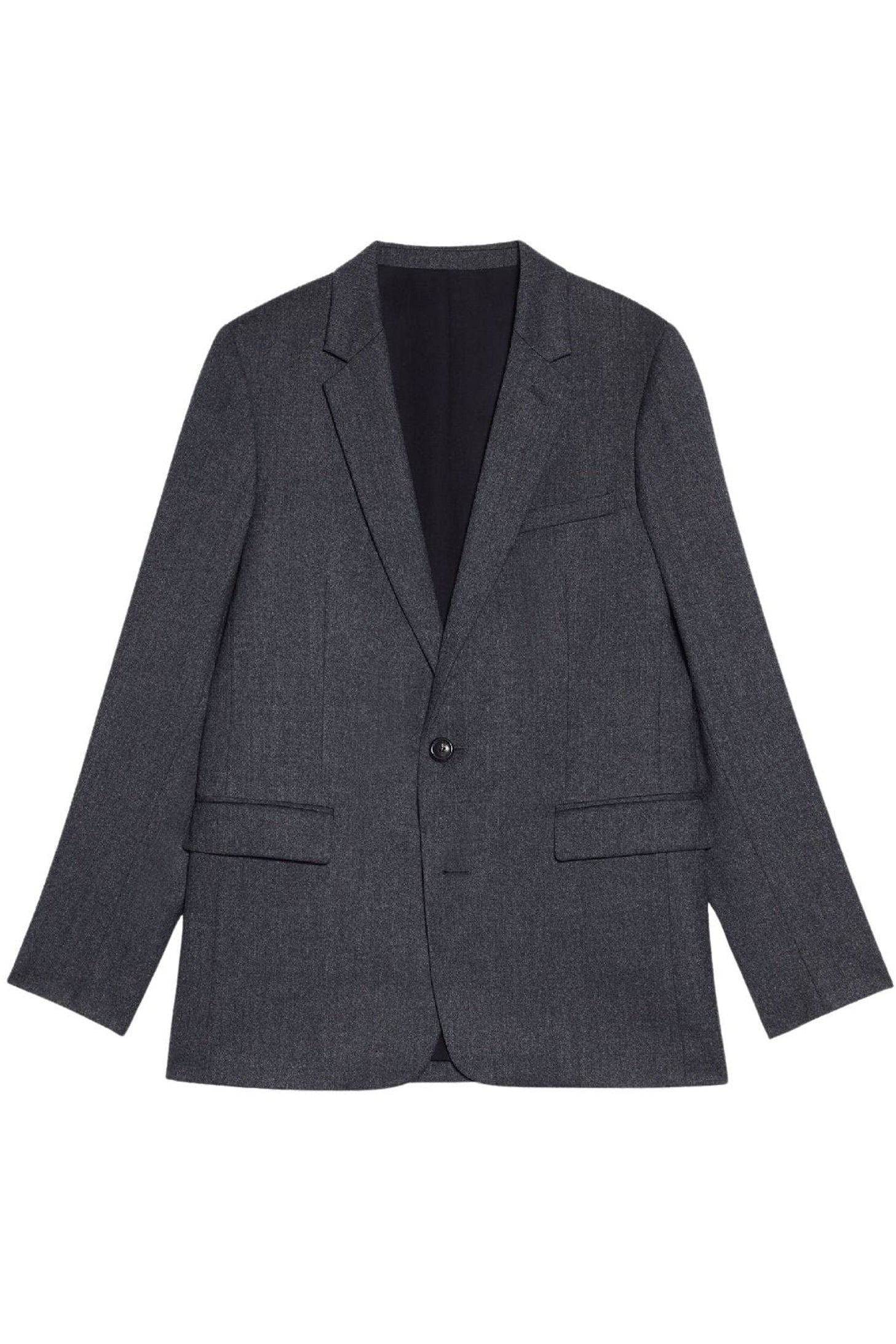 Veste deux boutons en laine - Grey
