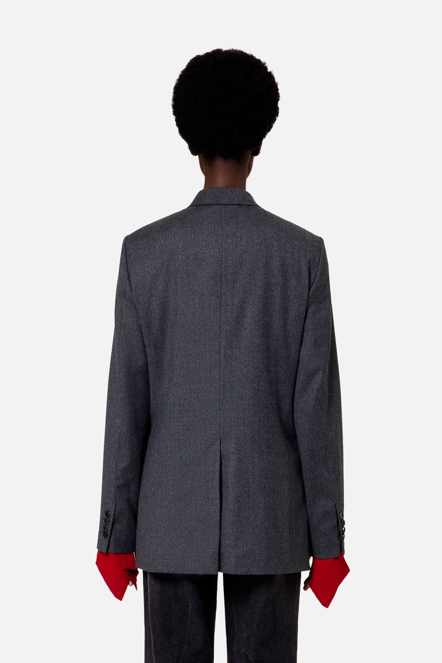 Veste deux boutons en laine - Grey