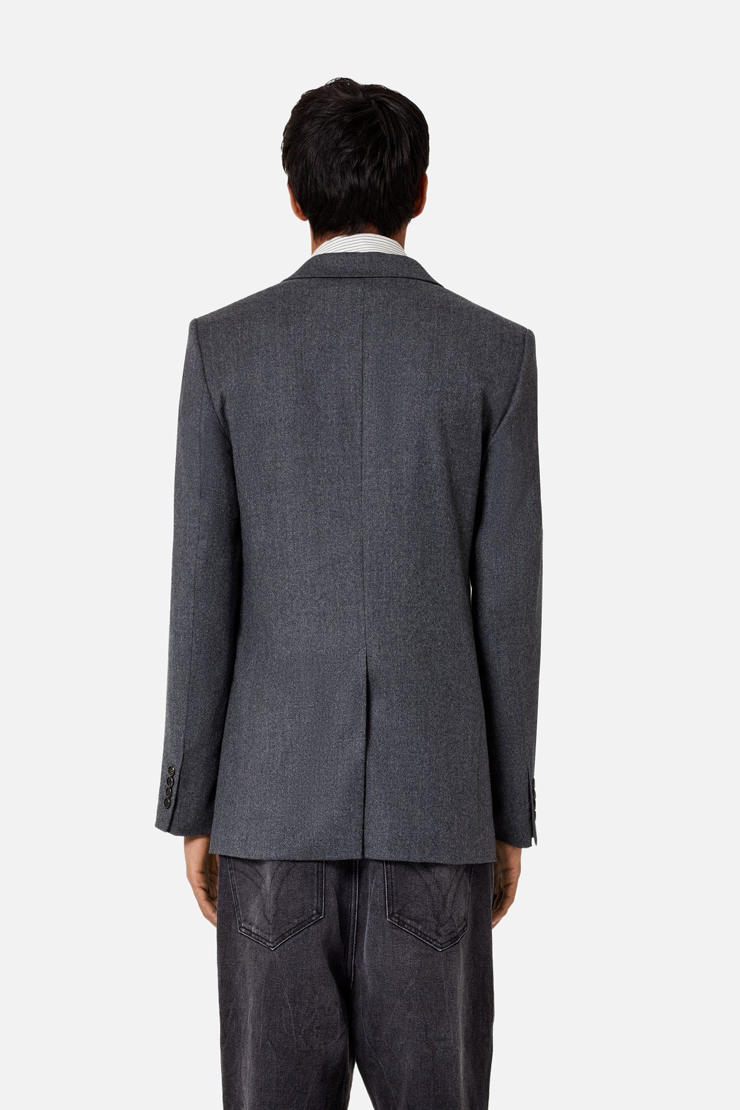 Veste deux boutons en laine - Grey