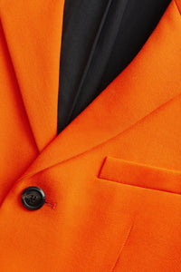 Veste trois boutons en laine - Orange