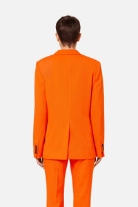 Veste trois boutons en laine - Orange