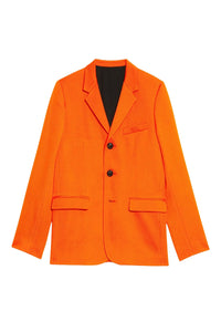 Veste trois boutons en laine - Orange