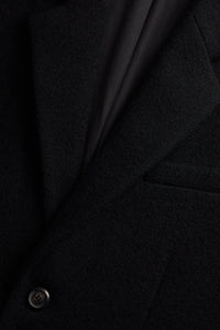 Manteau trois boutons en laine - Black