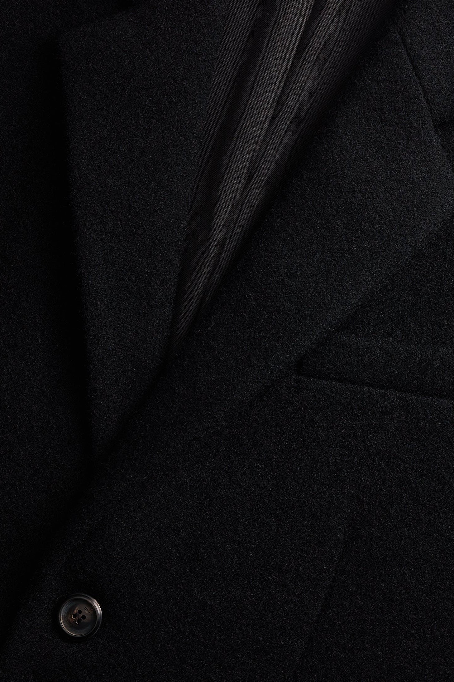 Manteau trois boutons en laine - Black