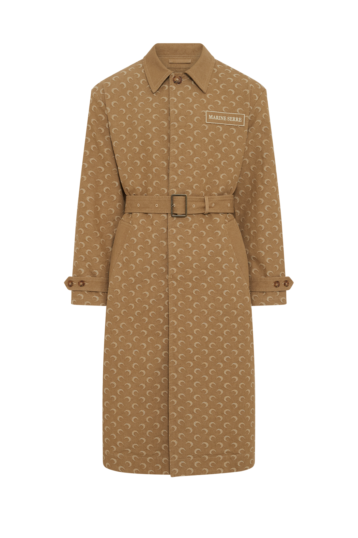 TRENCH-COAT EN SERGÉ JACQUARD MOON