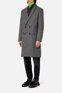 Manteau double boutonnage en laine - Grey & Black