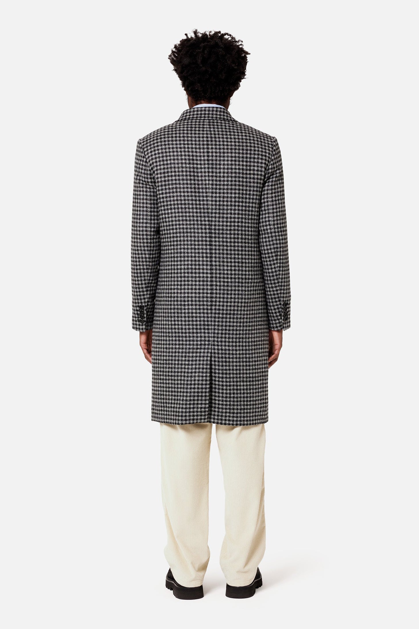 Manteau double boutonnage en laine - Grey & Black