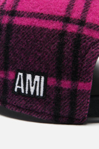 Ami wool patch cap - Fuchsia