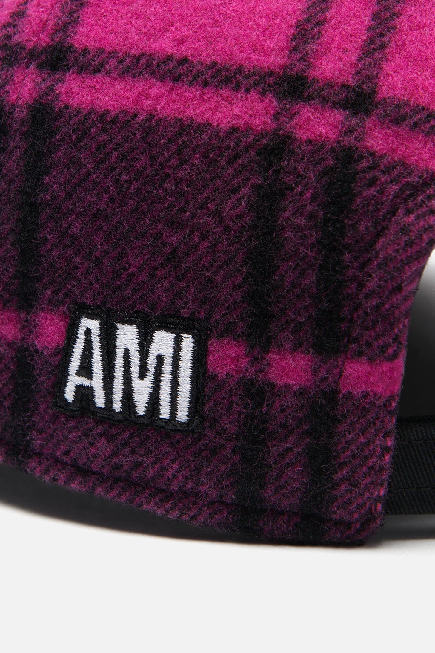 Ami wool patch cap - Fuchsia