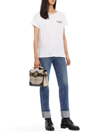 T-shirt court en coton - Blanc & Noir