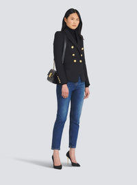 Blazer à double boutonnage en laine - Noir