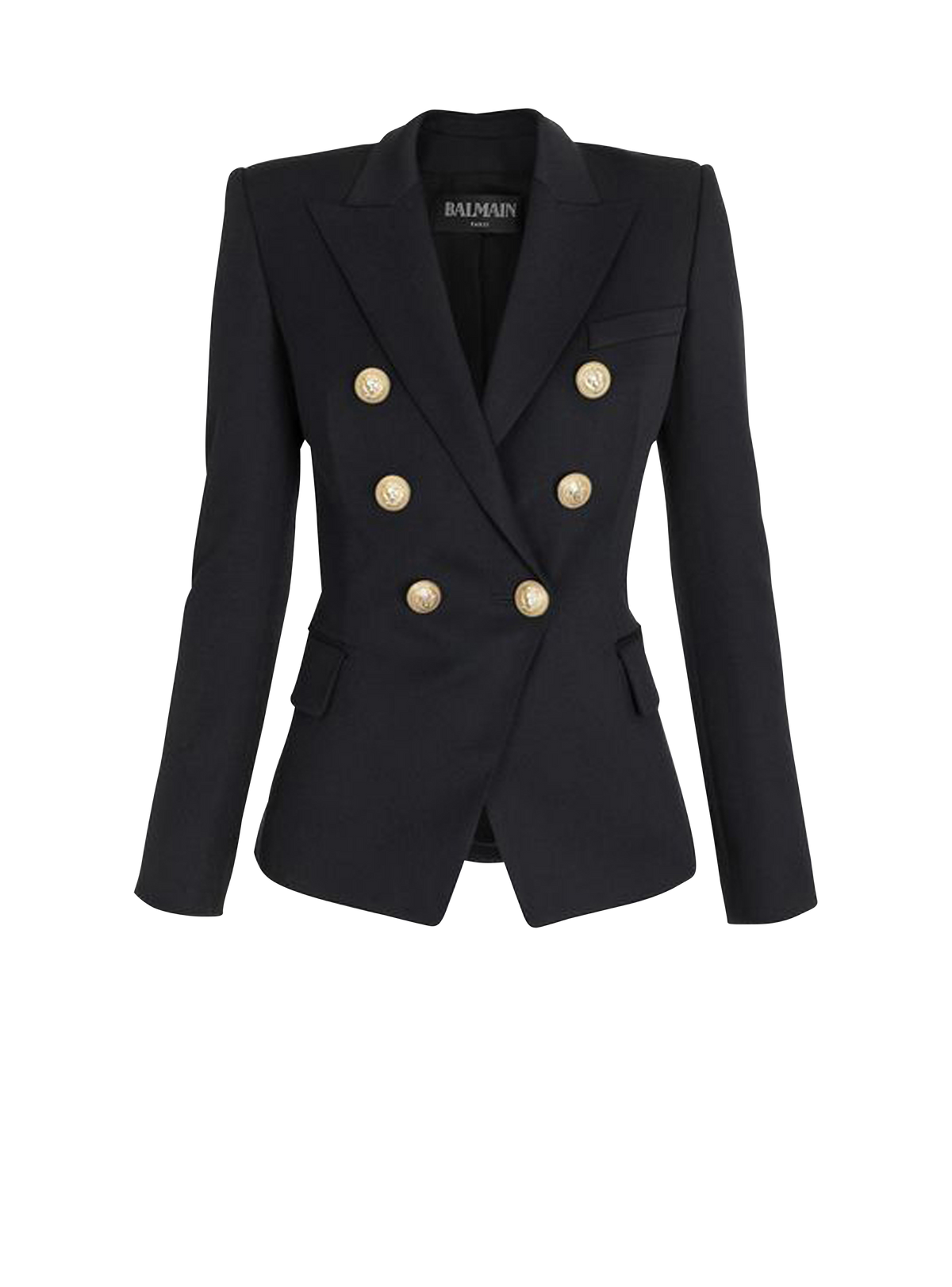 Blazer à double boutonnage en laine - Noir