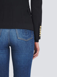 Blazer à double boutonnage en laine - Noir