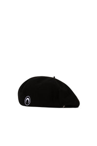 Béret français brodé en laine unisex - Black