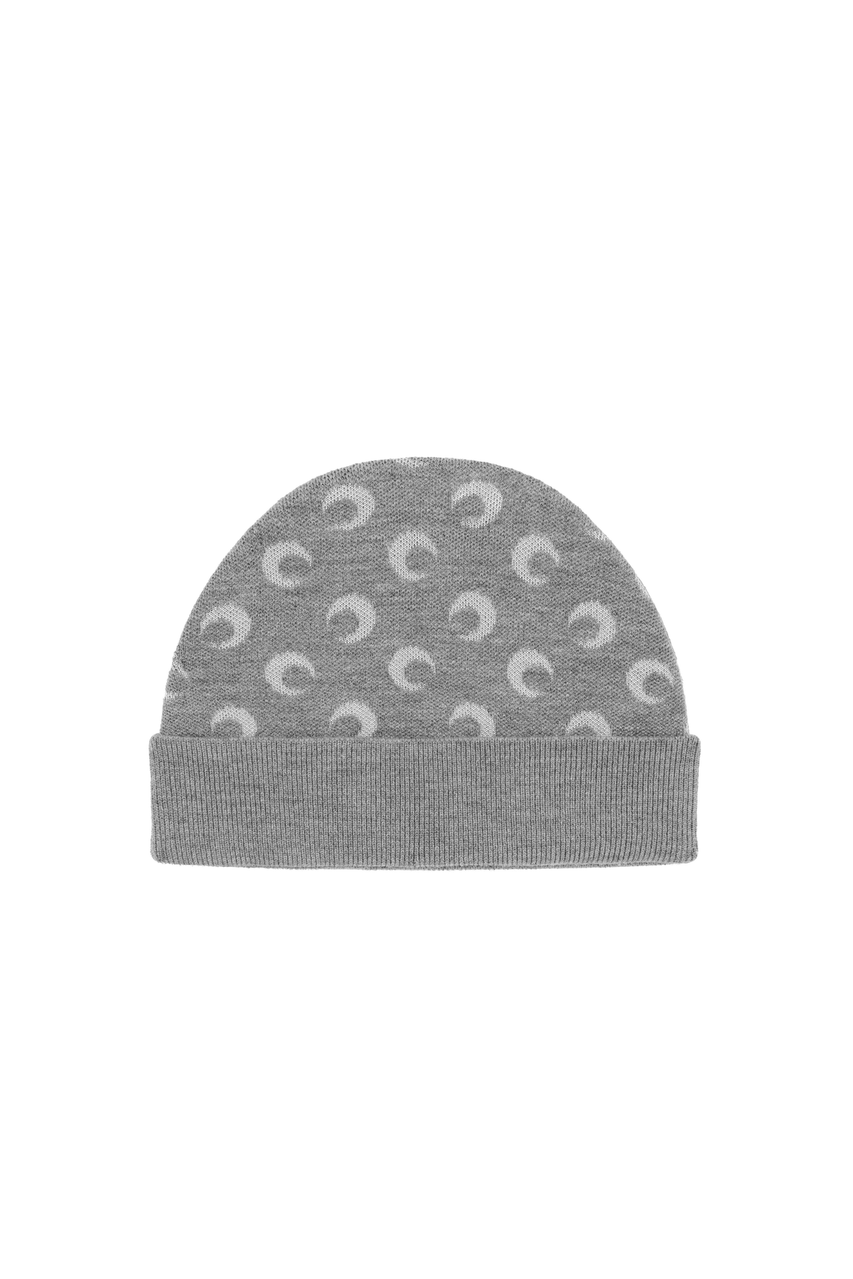 Moon Jacquard Knit Beanie - Gris