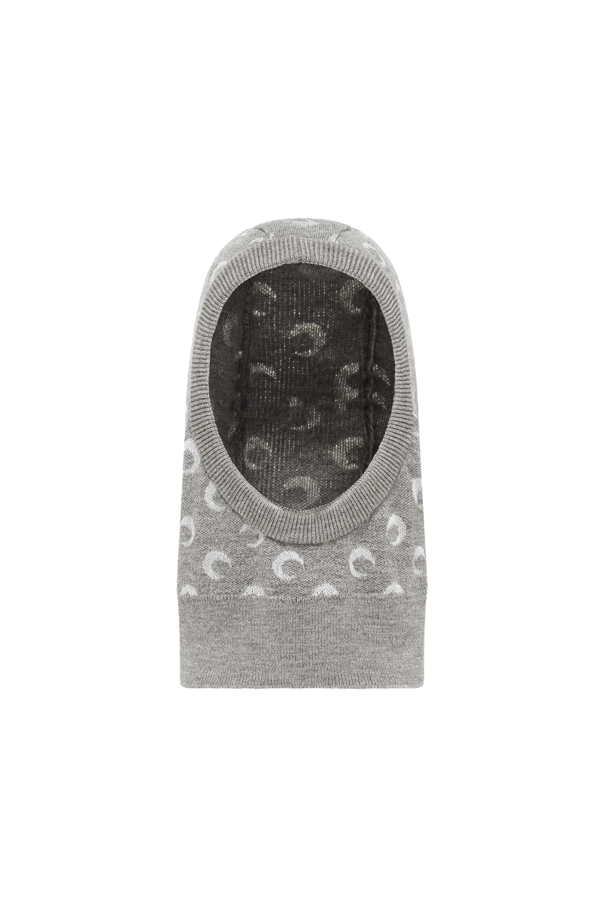 Moon Jacquard Knit Balaclava - Gris