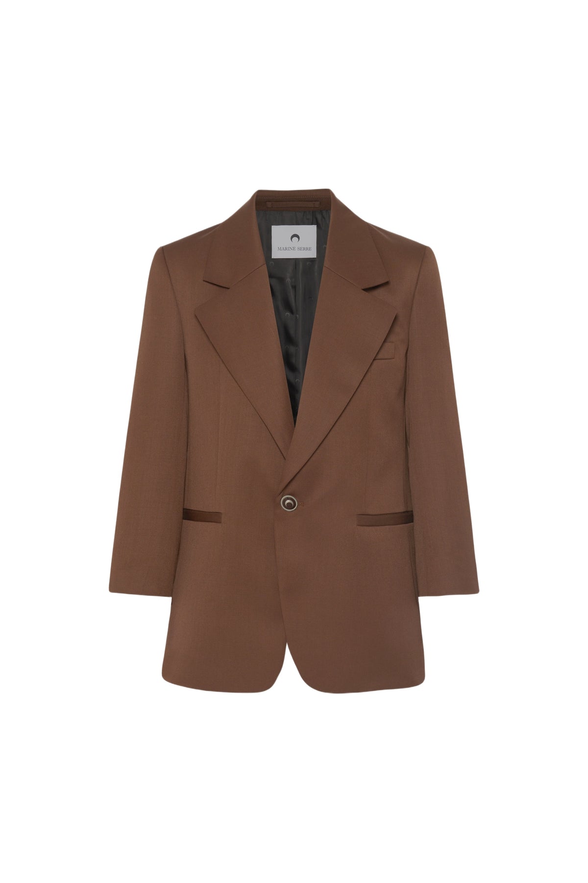 Blazer boxy en laine unisexe - Marron