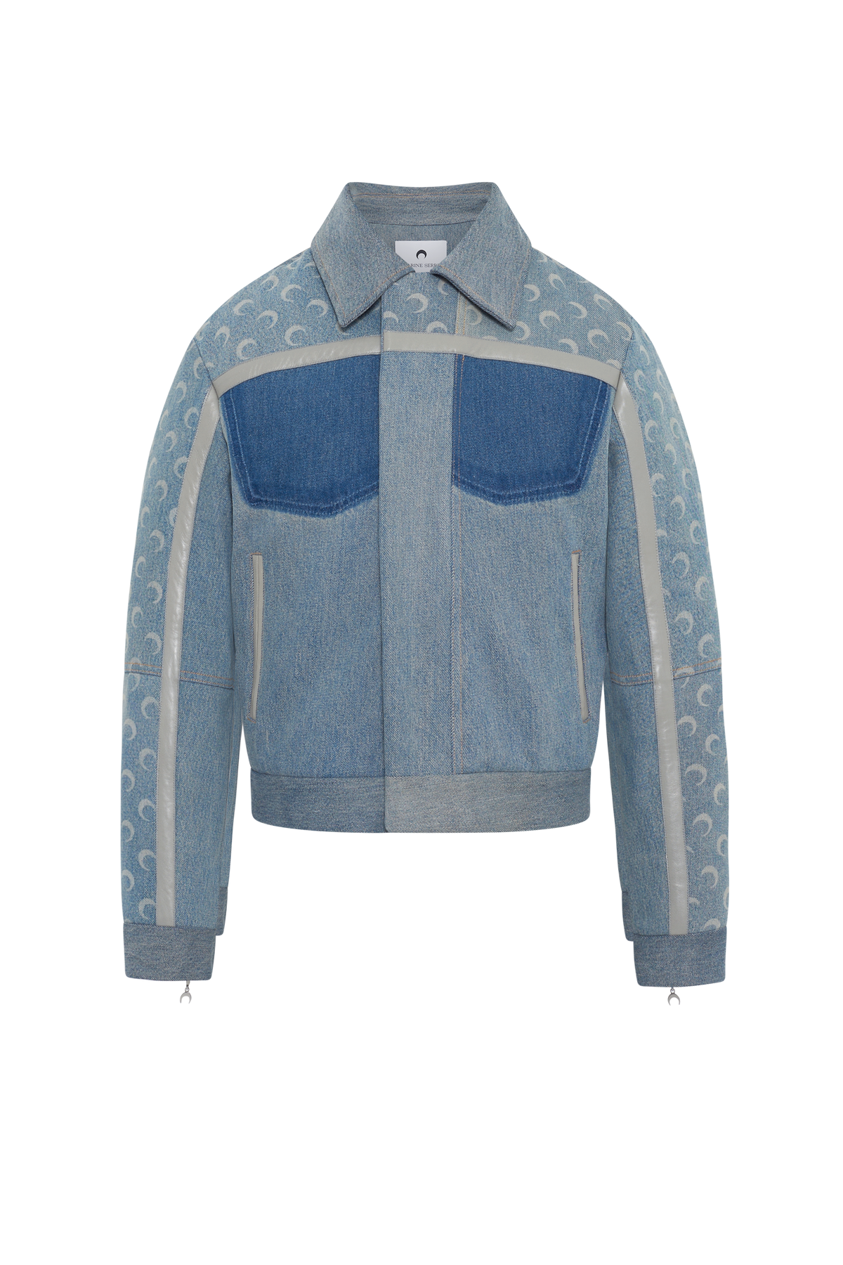 Regenerated Denim Boxy Jacket - Beige